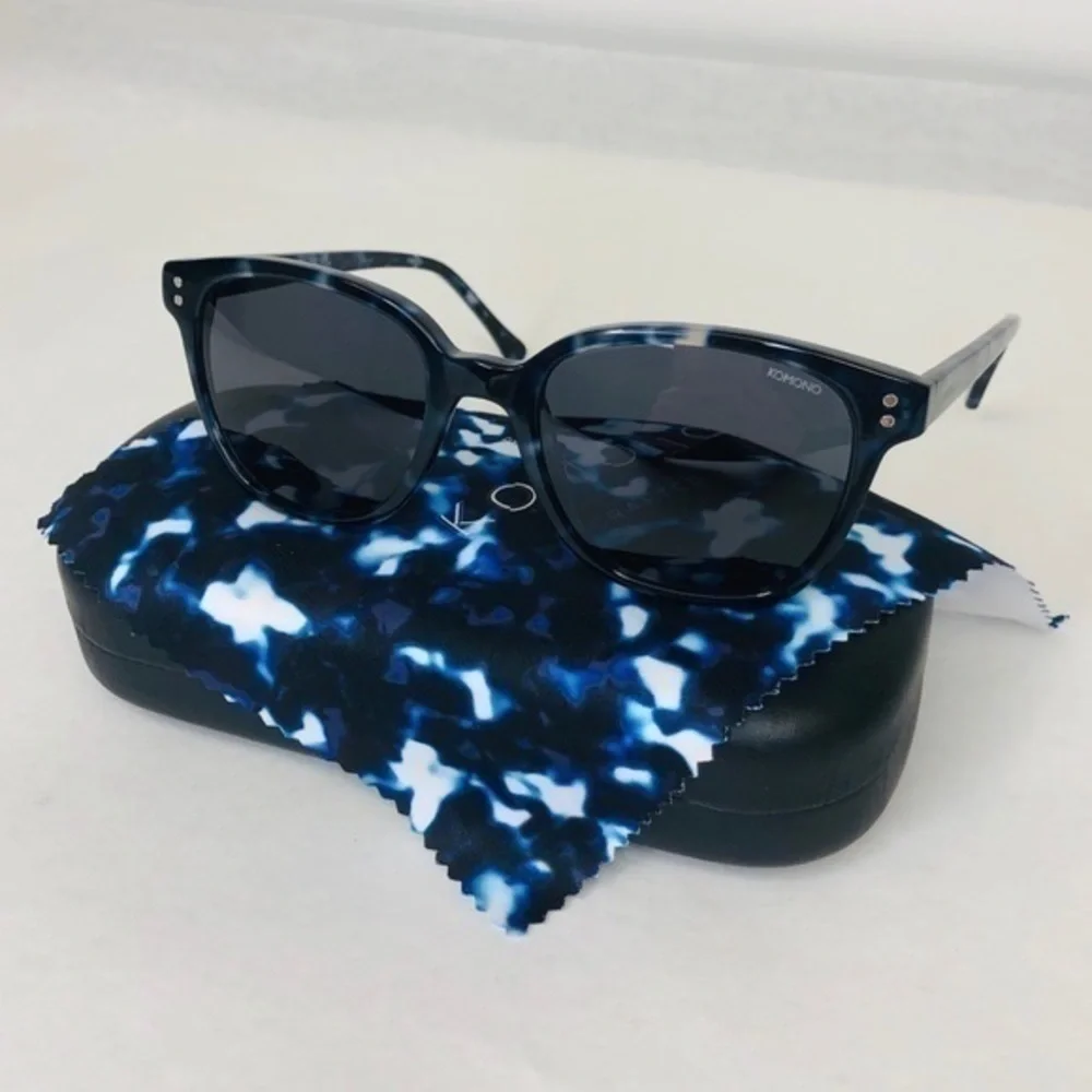 Renee Indigo Demi KOMONO Sunglasses (NEW) blue marble